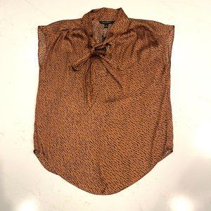 Banana Republic Animal Print Sleeveless Blouse : Tan/Black : XS